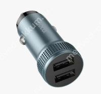 Автомобильное зарядное устройство (адаптер) 2USB2.0 HOCO Z49 Серый