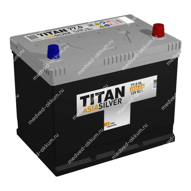 Titan AsiaSilver 77 Ач обр. D26L
