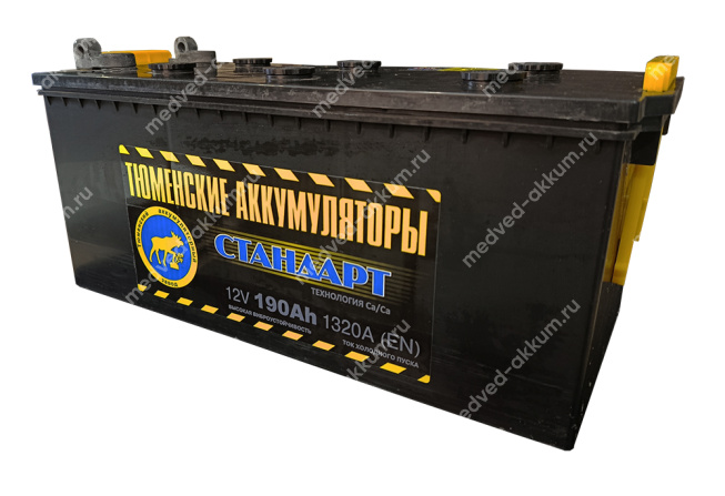 Тюмень Standard 190 Ач болт рос. B