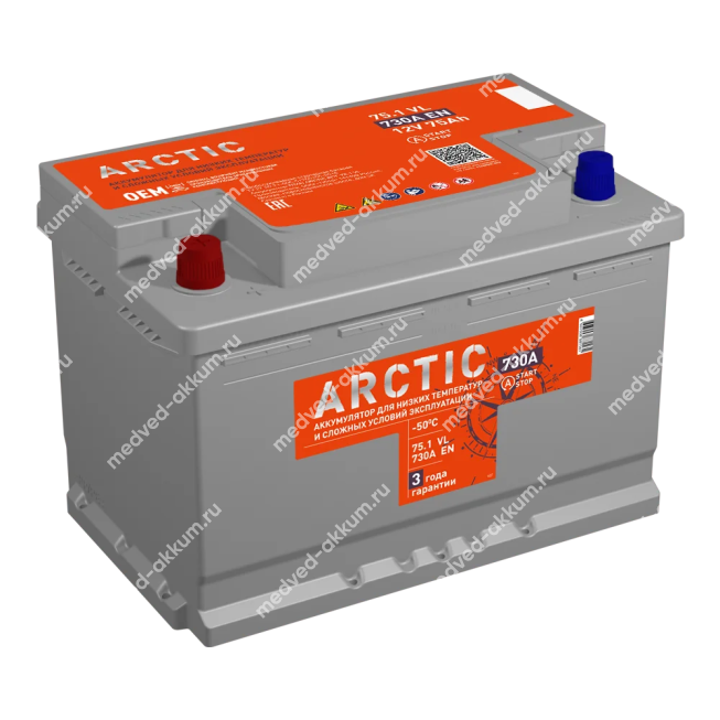 Titan Arctic EFB 75 Ач пр. L3