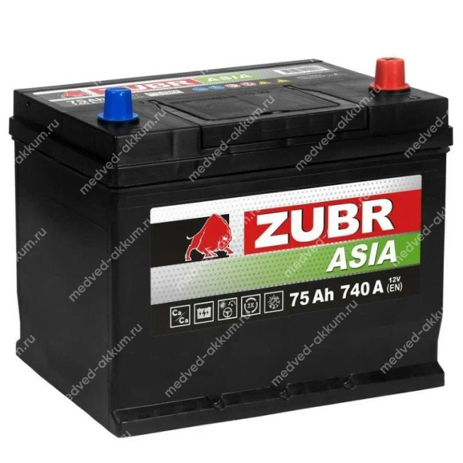 ZUBR Premium Asia 75 Ач обр. D26L