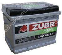 ZUBR Premium 63 Ач пр. L2