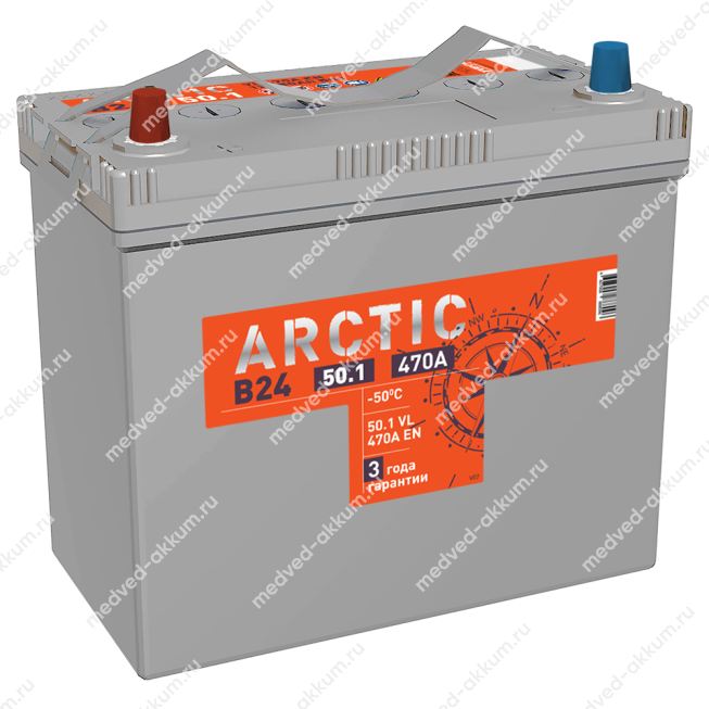 Titan ArcticAsia EFB 50 Ач пр. B24R