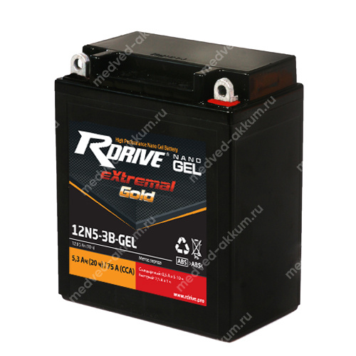 RDrive Extremal Gold 5 Ач 12N5-3B-GEL
