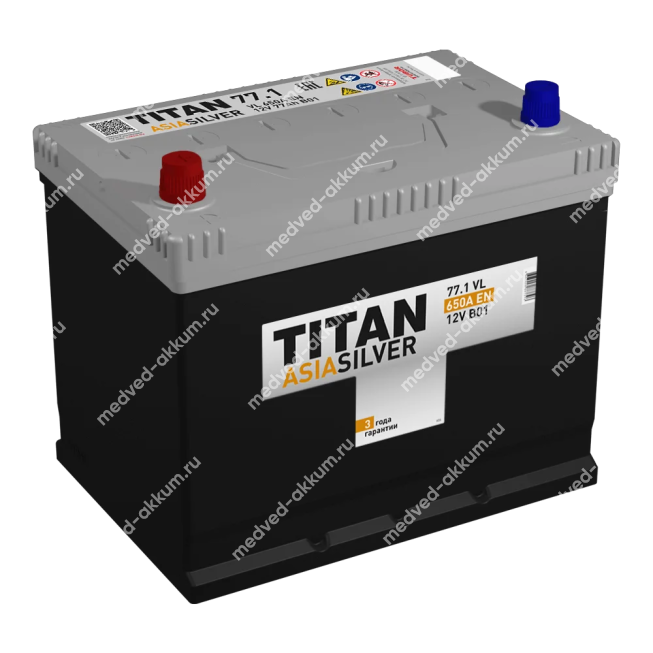Titan AsiaSilver 77 Ач пр. D26R