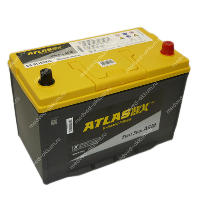 Atlas AGM 90 Ач обр. AX S115D31L