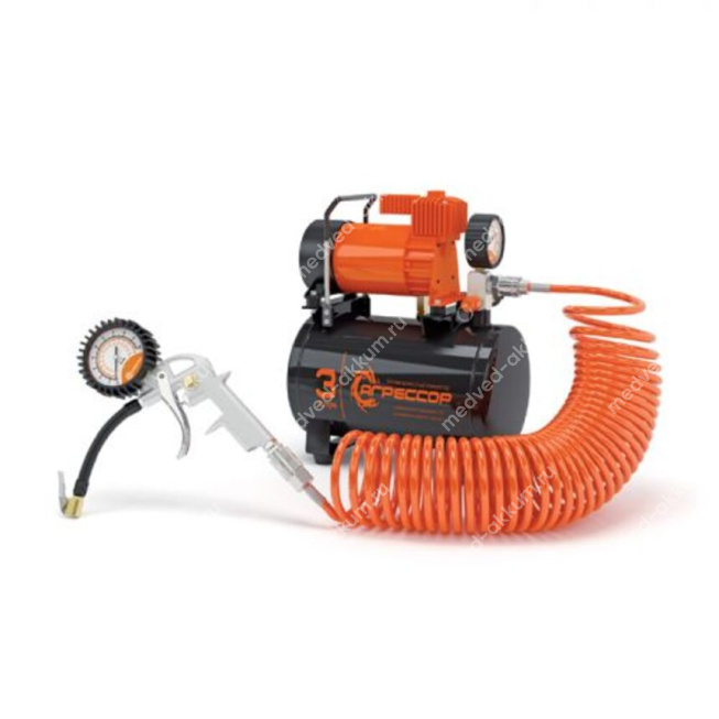 Компрессор АГРЕССОР AGR-3LTс ресивером на 3л. 