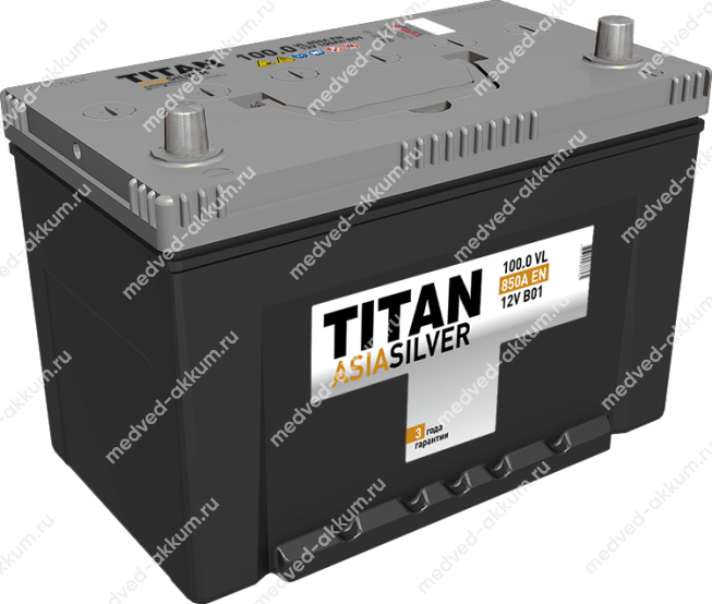 Titan AsiaSilver 100 Ач обр. D31L
