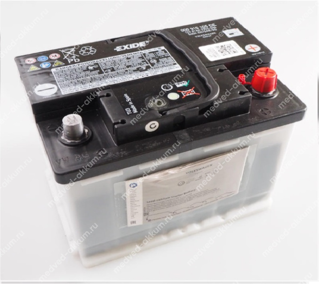 Exide VW 61 Ач обр.