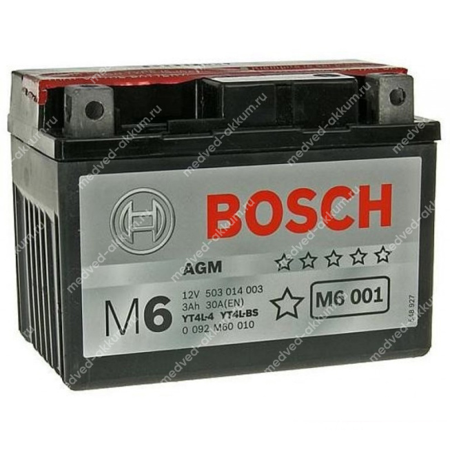 Bosch 3 Ач 503014003 AGM