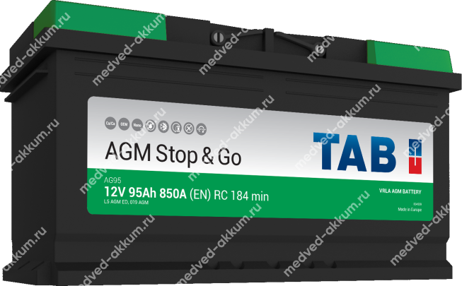 TAB AGM Stop&Go 95 Ач обр. L5