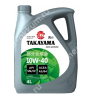 Масло моторное Takayama 10W-40, SL/CF, A3/B4 (4л.) п/синт. пластик.кан.
