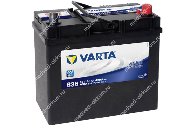 Varta Blue Dynamic Asia 48 Ач обр.т.к. B37 B24L 