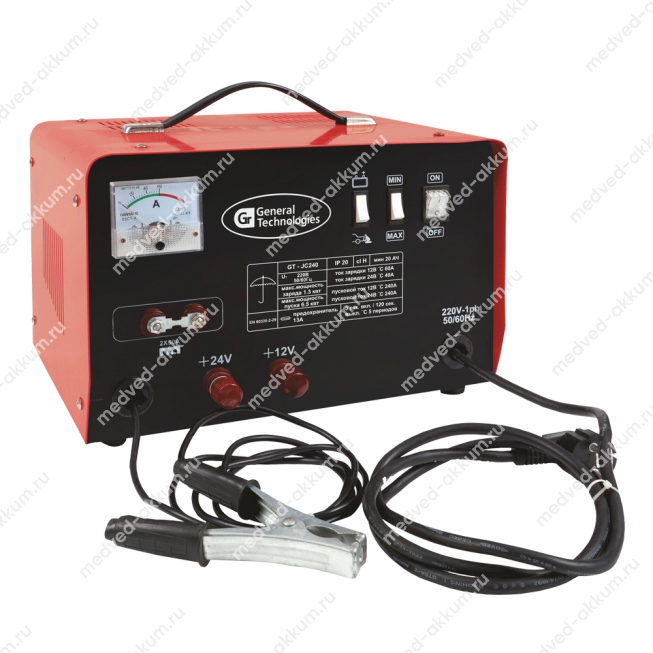 Пуско-зарядное устройство General Technologies 20-700А/ч 12V-24V ток 60А GT-JC240